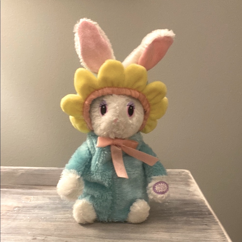 Fluffy singing and dancing Easter Bunny Plush Toy